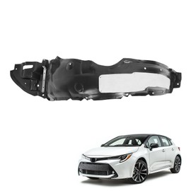 JMTAAT Front Fender Liner Panel Compatible with 2017-2019 Toyota Corolla, with Insulation Foam Replace for 5387602660 Inner Wheel Liner Splash Shields Guard Driver Side Plastic+Foam Black