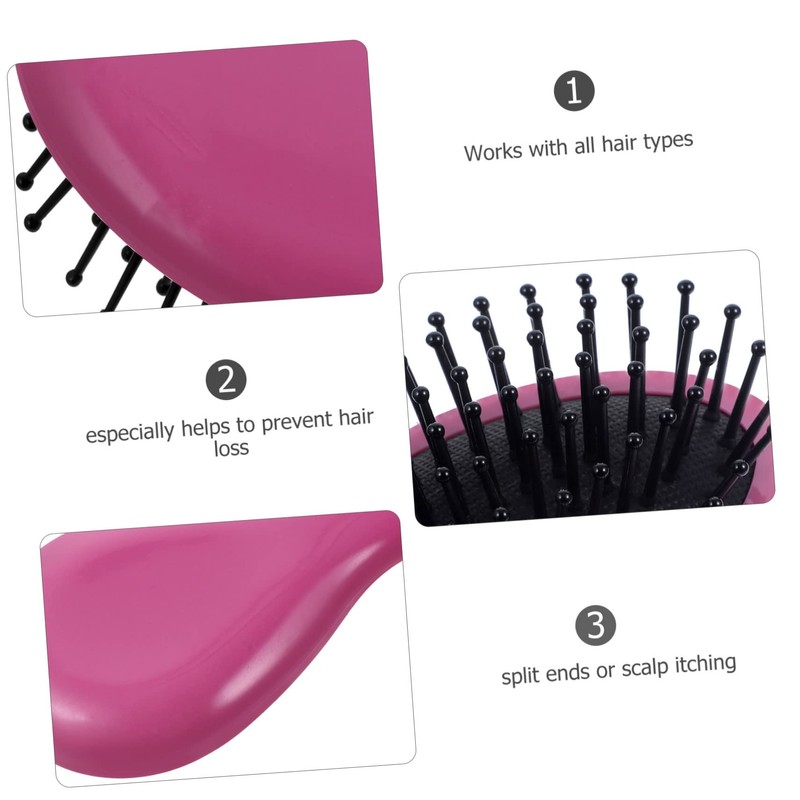 SAFIGLE 3pcs Mini Hair Brush Durable Massage Comb for Women