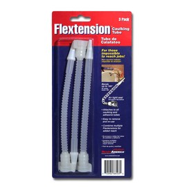 Ready America Flextension Caulking Tube Tip, Reusable and Removable Caulk Gun Nozzles for Hard to Reach Areas, Bends up to 180 Degrees, Caulking Tips, 3- Count (Pack of 1)