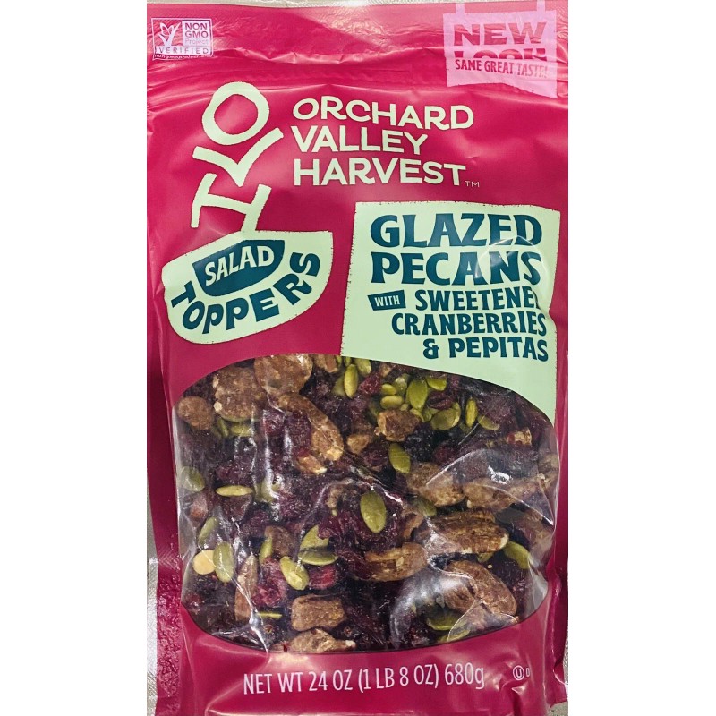 Orchard Valley Harvest SALAD TOPPERS Glazed Pecans Cranberries Pepitas 24