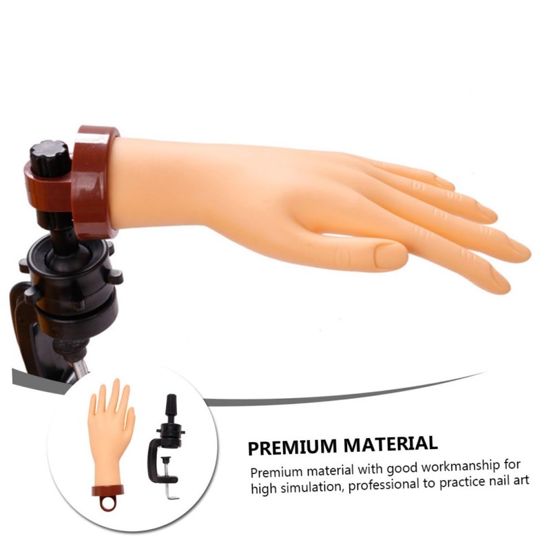 Mikinona Professional Nail Art Model Sturdy Manicure Training Hand Builder