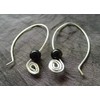 Earrings Elips Gemstone Black Tourmaline Silver-Plated
