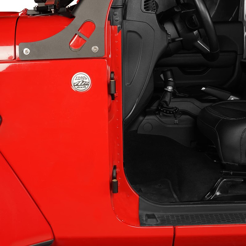 Hooke Road Body Door Hinge Set Compatible with Jeep Wrangler