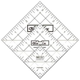 Bloc Loc~Half Square Triangle Ruler Set #4-1.5 2.5",3.5", Acrylic Ruler