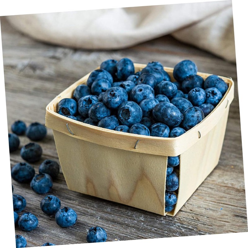 Ciieeo 10pcs Portable Wood Fruit Baskets Multi Functional Snack Storage
