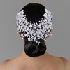 JHOO Bridal Crystal Pearl Headband, Rhinestone Wedding Hair Accessories, Flower