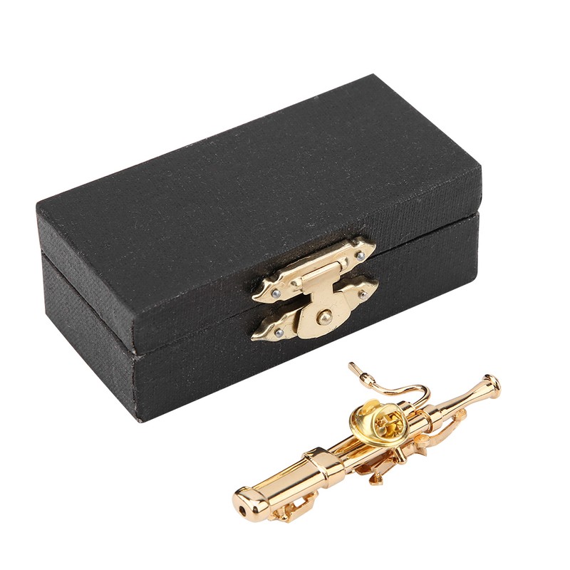 Gold Plating Copper Bassoon Musical Instrument Bassoon Brooch Pin with
