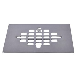 4-1/4 Inch Square Snap-in Shower Drain Brushed Nickel