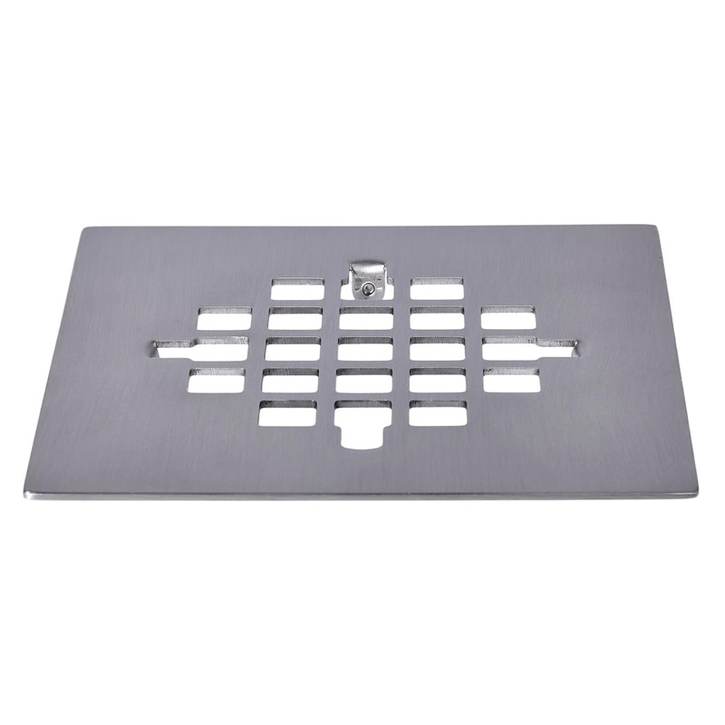 4-1/4 Inch Square Snap-in Shower Drain Brushed Nickel