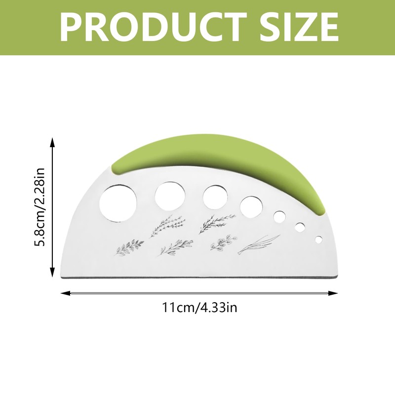 Leogony 7 Holes Herb Stripper Tool, Stainless Steel Herb Cutter