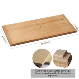 Crofy Rustic Bookshelf, 2 Tier Real Wood Bookshelf, Metal Book Shelf for Storage, Black Bookcase, 12.6" D x 23.62" W x 22.83" H