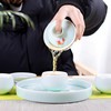 Hormsdar Yixing Handmade Celadon Colorful Koi Fish Gaiwan,Chinese Gongfu Tea