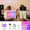 Giecy Karaoke Machine with 2 Microphones, Mini Bluetooth Karaoke System
