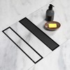 BARONAGE Linear Shower Drain 12 Inch Matte Black Rectangular Shower