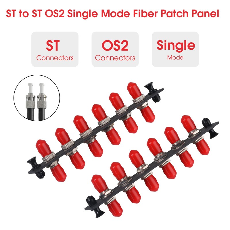 Duogalia 6 Simplex ST Fiber Patch Panel with Simplex Singlemode