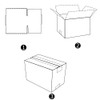 Calenzana 10x7x5 Inches Shipping Boxes Set of 25, White Corrugated