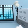 JOLINTAL 124 Keys Gradient Cyan Keycaps Set, PBT Cherry Profile