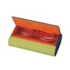 Pearl Glasses Case Green Hard Magnet Synthetic Leather 2 Piece