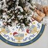 EKOREST Hanukkah Christmas Tree Skirt 36 Inches, Candlestick with Hat