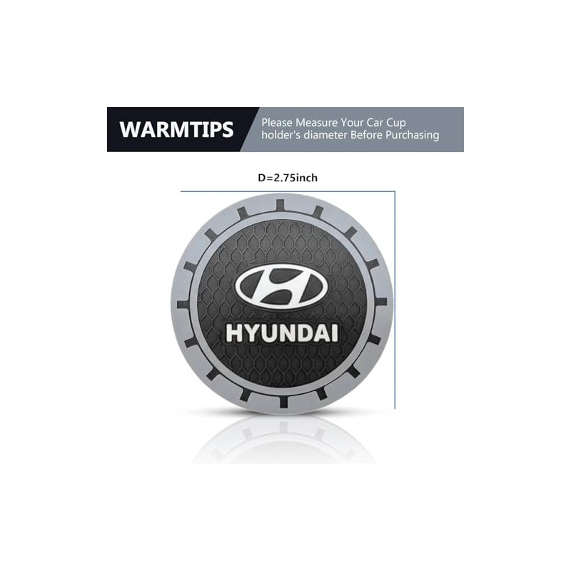 Car Cup Coasters, for Hyundai Sonata Santa Fe Sport Tucson