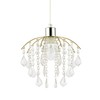 Traditional Classic Waterfall Pendant Lamp Shade with Clear Acrylic Droplets