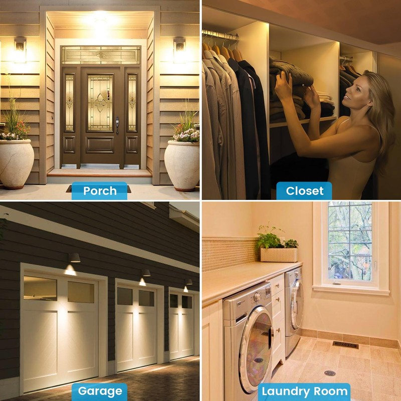 Aovpex Motion Sensor Light Bulbs, 100W Equivalent Motion Activated Security