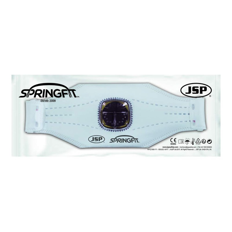 JSP Springfit 425mL FFP2 Disposable Dustmask with Typhoon Valve,medium/Large (BGA172-202-N00)
