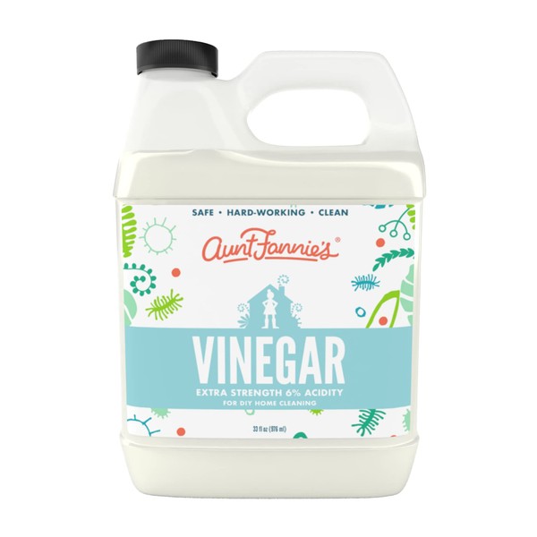 Aunt Fannie's Extra Strength Cleaning Vinegar, 32 Ounce, Pack of 1, Multipurpose Household Cleaner, No Added Scents, Dyes, or Other Additives