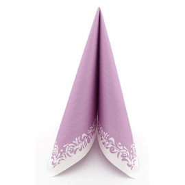 50 Napkins Fabric-Like – Romantic; Colour: Pastel Purple, Size: 40 x 40 cm