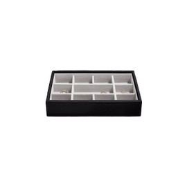 Stackers Black Jewellery Box Mini Small Parts Compartment