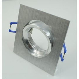 Recessed Spotlight Square Bi-Colour Aluminium Recessed Lights Under-Unit Lights Aluminium Swivelling Suitable for MR16, GU10 LEDs 230 V High Voltage Halogen Low Voltage Halogen IP20