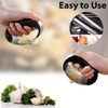 Garlic Press Rocker with Stainless Steel Peeler, Garlic Crusher, Mincer