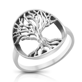Sterling Silver Tree of Life Ring - Size 7