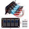 Amarine Made 12V 4 Gang Rocker Switch Panel Toggle Switch