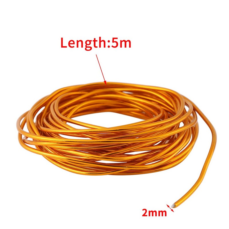 5 Metros/Rollo de 2mm de Color de Aluminio Artesanía de