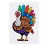 'Colourful Turkey With Feathers on Display' Temporary Tattoo - Water