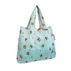 Bowbear Small Foldable Nylon Reusable Shopping Grocery Bag, Busy Bees