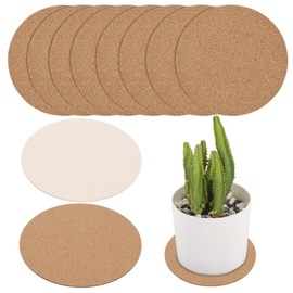 Sourcing Map 10pcs Cork Coasters, 4 Inch Round Beige