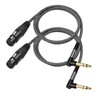 SZLliyxs 2 Pack Right Angle 6.35mm TRS to XLR Female,3FT,