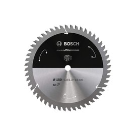 Bosch Accessories Professional Circular Saw Blade Standard for Aluminium (Aluminium, 150 mm x 10 mm x 1.8 mm, 52-Teeth, Accessories Cordless Circular Saw), 150 mm