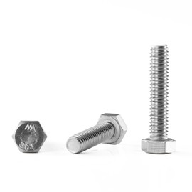 GOHODOMINO 1/2"-13 x 1-1/2" Hex Head Screw Bolt, 20Pcs Stainless Steel 304 (18-8), Fully Threaded Bolts, Plain Finish