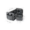 VEHITO Universal Gray Waterproof Car Trunk Storage Organizer &3compartments