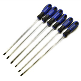 Torx Star Extra Long Screwdrivers T10 - T30 Total Length 260mm 6pc Set