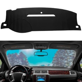 BERKSYDE Dashboard Dash Mat Cover Leather Dashboard Pad Sun Protection Compatible for 07-14 Chevy Tahoe Suburban Denali Avalanche GMC Yukon/XL,07-13 Chevy Silverado Sierra