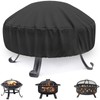 Fire Pit Cover Round Patio Outdoor Fireplace Cover Waterproof Dustproof