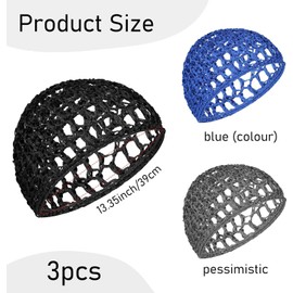 3 Piezas Red para Cabello, Donas para el Cabello, Red Elástica para Cabello, Hair Net, Suave y Elástica, Protege Del Frizz y Humedad, Ideal para Dormir, Viajar, Yoga (3 Pcs)