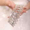 JWICOS Tiara de cristal plateado con diamantes de imitación para