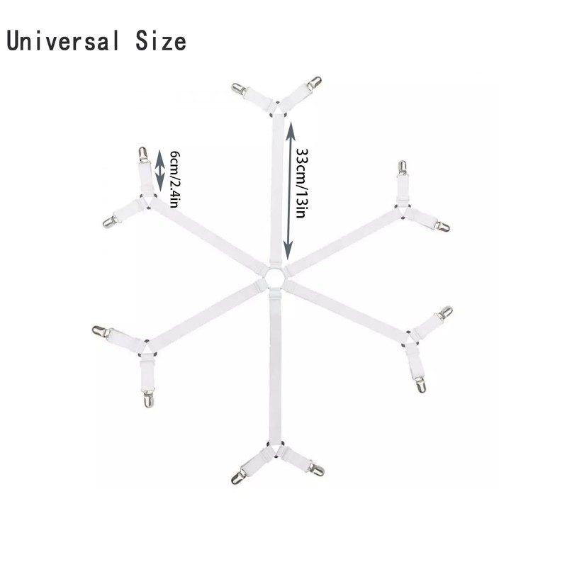 Floatdream 6 Sides Bed Sheet Tensioner, Elastic, Adjustable Elastic Bed