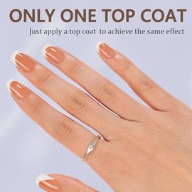 Misssix- 【UÑAS DE GEL CON PUNTA FRANCESA 3 EN 1】Las de Están Hechas con Material de de Alta Calidad. las Puntas de las Tienen una Textura Interior Esm