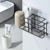 Toothbrush Holders for Bathrooms - Metal Countertop Toothbrush and Toothpaste